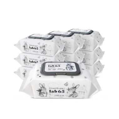 Khăn giấy ướt Momo Rabbit Hàn Quốc Lab65 72 tờ nắp siêu dày dặn giá chỉ 75.000đ