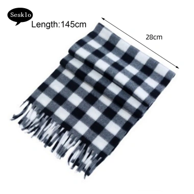 Khăn Kẻ Sọc Unisex Dày Ấm Áp Mùa Thu Đông – Cổ Rộng, In Tua Rua, 76.680 VND 9
