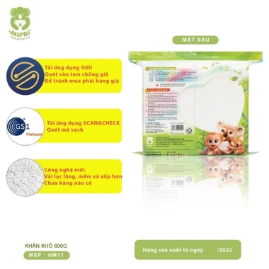 Khăn khô đa năng dập vân nổi MIPBI – Vệ sinh bé và mẹ, giá chỉ 90.000đ 3