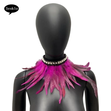Khăn lông vũ sân khấu cosplay - Vòng cổ ngọc trai giả, ruy băng điều chỉnh, 127k 4 Khăn lông vũ sân khấu cosplay - Vòng cổ ngọc trai giả, ruy băng điều chỉnh, 127k 4