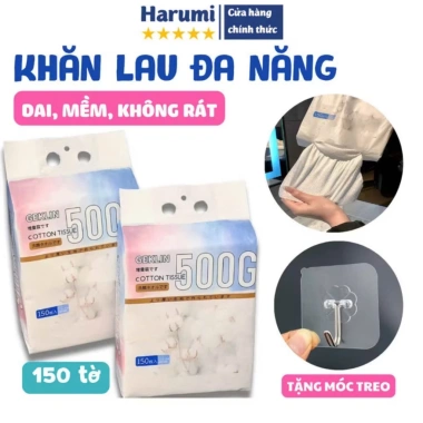 Khăn Mặt Dùng 1 Lần Geklin 150 Tờ Túi Rút Treo Tiện Lợi, Khô Đa Năng, Giá 60.000 VND
