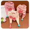 Khăn quàng cổ họa tiết gấu dâu cotton hai lớp thời trang thu đông cho bé, giá chỉ 58.435₫ 3