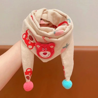 Khăn quàng cổ họa tiết gấu dâu cotton hai lớp thời trang thu đông cho bé, giá chỉ 58.435₫ 5 Khăn quàng cổ họa tiết gấu dâu cotton hai lớp thời trang thu đông cho bé, giá chỉ 58.435₫ 5