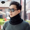 Khăn quàng cổ nam mùa đông ấm áp nhung dày dệt kim màu trơn - Giá ưu đãi 103.680 VND 2