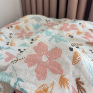 Khăn Sợi Tre 4 Lớp Không Xù, Không Co, Dùng Ngay, Không Cần Giặt Bé - Túi Zip 2 Khăn Sợi Tre 4 Lớp Không Xù, Không Co, Dùng Ngay, Không Cần Giặt Bé - Túi Zip 2