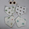 Khăn Tam Giác Yếm Ăn Dặm Bé Xô Muslin Mềm Mại 2 Nấc Cúc Bấm Thấm Hút 45.000đ 5