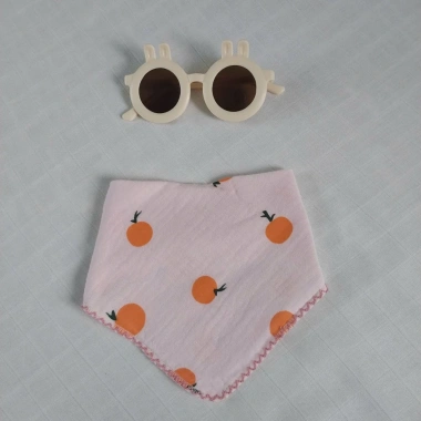 Khăn Tam Giác Yếm Ăn Dặm Bé Xô Muslin Mềm Mại 2 Nấc Cúc Bấm Thấm Hút 45.000đ 10