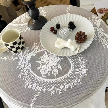 Khăn trải bàn ren rỗng sợi tổng hợp vintage - Che bụi, sang trọng cho nhà, khách sạn, hội nghị - Giá chỉ 77.963₫