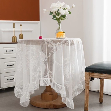Khăn trải bàn ren rỗng sợi tổng hợp vintage - Che bụi, sang trọng cho nhà, khách sạn, hội nghị - Giá chỉ 77.963₫