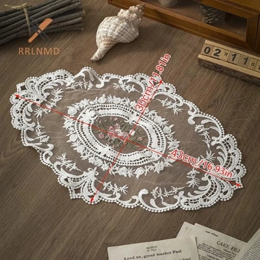 Khăn Trải Bàn Thêu Vải Thanh Lịch Rrlnmd - Đế Lót Ly & Cà Phê, Giá Ưu Đãi 36.936 VND