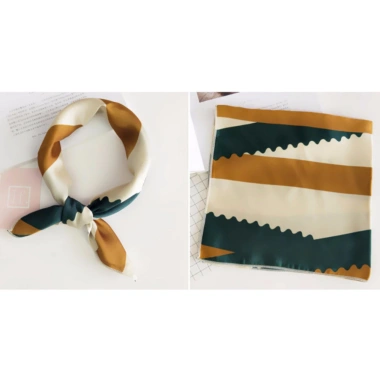 Khăn Turban Lụa Vuông 50x50cm - Họa Tiết Động Vật, Thắt Nơ, Đa Năng Công Sở và Quấn Tóc