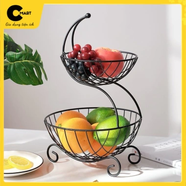 Khay Đựng Trái Cây Quả Tết Hai Tầng Decor - Thiết Kế Sang Trọng, Giá Ưu Đãi 175.000 VND 5