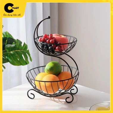 Khay Đựng Trái Cây Quả Tết Hai Tầng Decor - Thiết Kế Sang Trọng, Giá Ưu Đãi 175.000 VND 6
