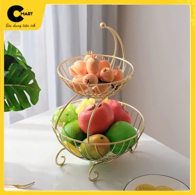 Khay Đựng Trái Cây Quả Tết Hai Tầng Decor - Thiết Kế Sang Trọng, Giá Ưu Đãi 175.000 VND 7