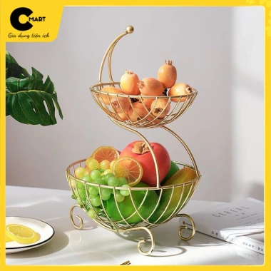 Khay Đựng Trái Cây Quả Tết Hai Tầng Decor - Thiết Kế Sang Trọng, Giá Ưu Đãi 175.000 VND 8
