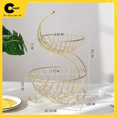 Khay Đựng Trái Cây Quả Tết Hai Tầng Decor - Thiết Kế Sang Trọng, Giá Ưu Đãi 175.000 VND 9