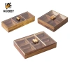 Khay phục vụ chia đôi KOZEEY - Đĩa gỗ đa năng đựng hạt, kẹo, rau, hộp ăn - 312,400₫