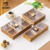 Khay phục vụ chia đôi KOZEEY - Đĩa gỗ đa năng đựng hạt, kẹo, rau, hộp ăn - 312,400₫ 3