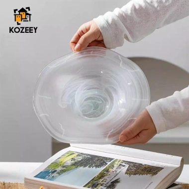 Khay thủy tinh KOZEEY 3 trong 1 - phục vụ tráng miệng, trái cây, salad, khai vị cho tiệc lễ và đám cưới, giá 214.500 VND 5