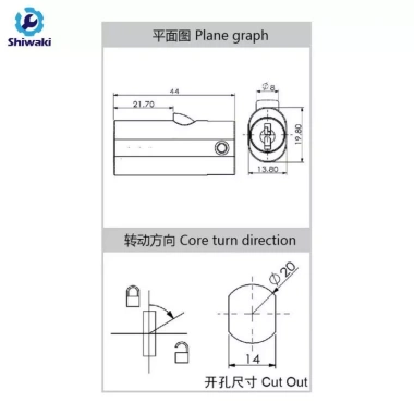 Khóa hợp kim kẽm cho tủ nộp thư ngăn kéo - 2 phím, giá ưu đãi 77.000₫ 3