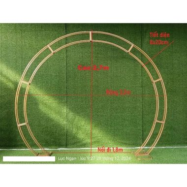 Khung tròn lên hoa cổng rạp cưới chất liệu bền, giá ưu đãi 1.000.000 VND