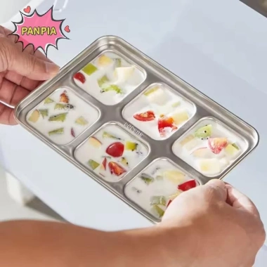 Khuôn Đá Cà Phê Pnpia - Thép Không Gỉ, Tủ Đông, Khay, Nắp Thép - 186.670₫