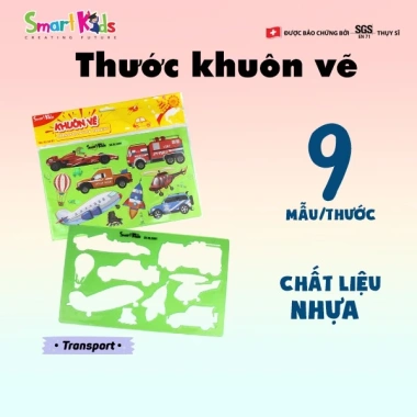 Khuôn vẽ SMARTKIDS SK-RL3.001 cho bé mẫu giáo và cấp 1, nhựa bền dễ dùng, giảm giá chỉ 15.300₫ 2