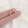 Khuyên Tai Bạc 925 Mạ Vàng Đá Bông Tai Vòng Cung SUMMERY Giá Cực Sốt 160K 10
