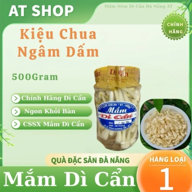 Kiệu Chua Ngâm Dì Cẩn 500g - Hương Vị Miền Trung Đưa Cơm Ngon, Giá 139k