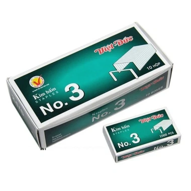 Kim bấm giấy No.10, No.3 Chính hãng Việt Đức - Hộp nhỏ chỉ 30.000₫