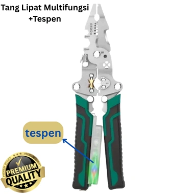 Kìm gấp đa năng 27 trong 1 Tespen – Cắt cáp, tước, lột, chống sốc, mạ chrome, giảm giá 140k