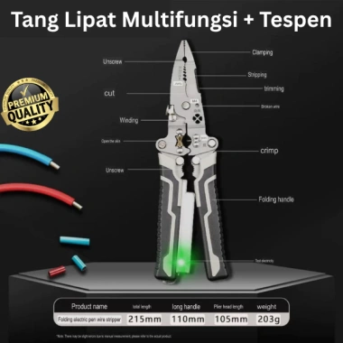 Kìm gấp đa năng 27 trong 1 Tespen – Cắt cáp, tước, lột, chống sốc, mạ chrome, giảm giá 140k 6 Kìm gấp đa năng 27 trong 1 Tespen – Cắt cáp, tước, lột, chống sốc, mạ chrome, giảm giá 140k 6