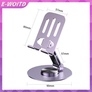 Kim loại E-WOITD 360 xoay, gập lại, chống trượt - Đỡ điện thoại & máy tính bảng, điều chỉnh linh hoạt 49.347 VND