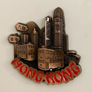 Kim Loại Hồng Kông Xe Buýt Ba Chiều, Nam Châm Dán Từ Tủ Lạnh, Lưu Niệm, Quà Tặng 4