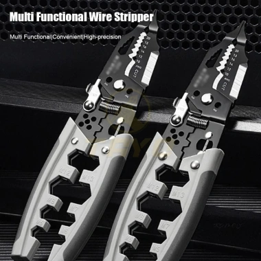 Kìm tuốt dây điện Powex đa năng 28 trong 1 – Cắt, bấm, cos, tách vỏ, xoắn dây thép mangan