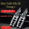 Kìm tuốt dây điện Powex đa năng 28 trong 1 – Cắt, bấm, cos, tách vỏ, xoắn dây thép mangan 3