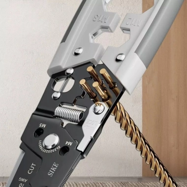 Kìm tuốt dây điện Powex đa năng 28 trong 1 – Cắt, bấm, cos, tách vỏ, xoắn dây thép mangan