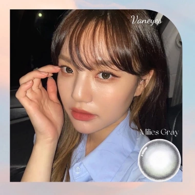 Kính Áp Tròng MINA LENS MILIES GRAY 0-8 Độ - Giá 75k, bảo vệ mắt thời trang
