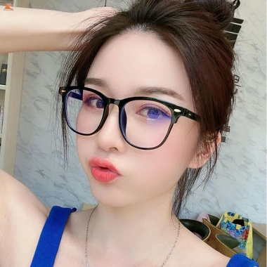 Kính chắn ánh sáng xanh khung lớn thời trang, giảm mỏi mắt, thích hợp văn phòng, 40.068 VND