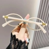 Kính chống ánh sáng xanh EBINLANDS tròn siêu nhẹ Y2K - Bảo vệ mắt PC, phong cách cổ điển văn phòng 4