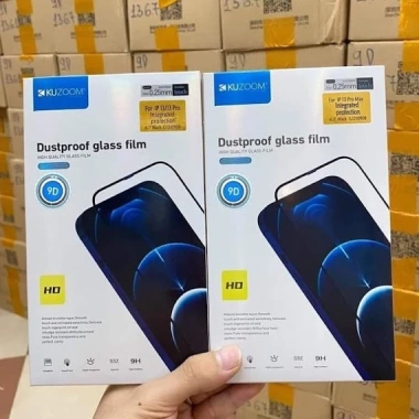 Kính cường lực 9D Kuzoom cho iPhone X‑16 Pro Max bảo vệ màn & loa 65.000₫