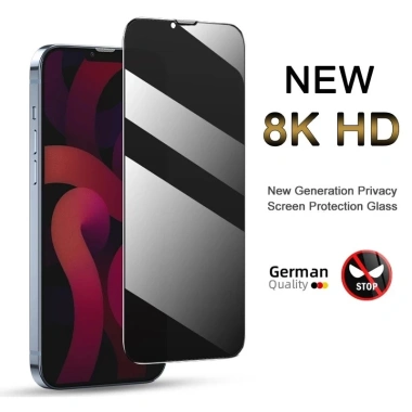 Kính cường lực 9H bảo mật cho iPhone 17 16 15 14 Pro Max X XS XR 6 8 Plus Độ phân giải cao chống gián điệp