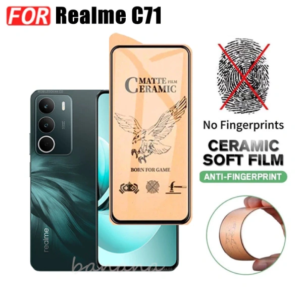Hình ảnh sản phẩm Kính cường lực gốm 3 trong 1 Realme C71 C73 C75 C75X - bảo vệ màn hình, ống kính, phim mặt sau, giảm giá 22k