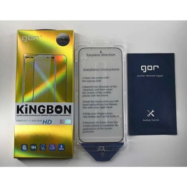 Kính cường lực GOR x KiNGBON Ma-83 trong suốt viền đen cao cấp cho iPhone 12-13-14-15-16-17 Pro Max - Bảo vệ 9H, siêu trong, giảm giá 109k