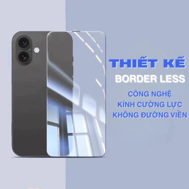 Kính Cường Lực iPhone 12‑17 Pro Max Không Viền Đen Trong Suốt, Bảo Vệ Màng Loa – 35.000₫