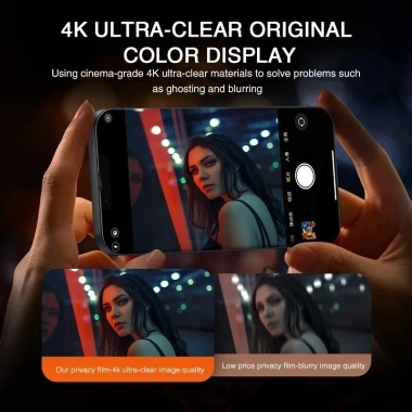 Kính cường lực phủ iPhone 17/16/15/14/13/12 - Màn hình riêng tư, chống gián điệp