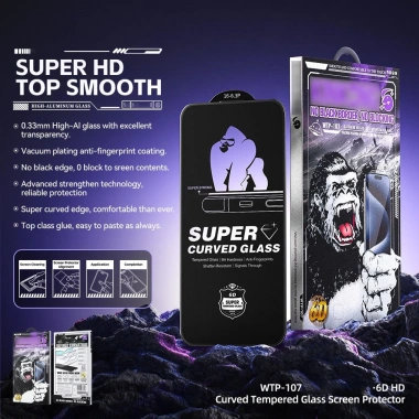 Kính Full Màn Đen Trong Suốt WTP-107 cho iPhone 15 đến 17 Pro Max Bảo Vệ Không Viền Giá 78.000₫