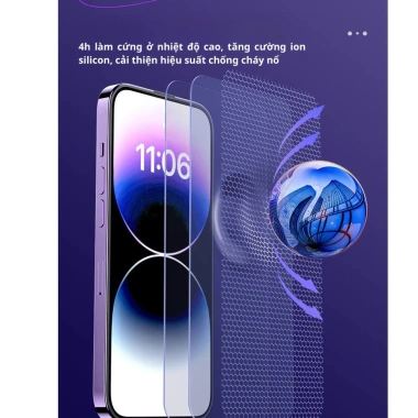 Kính Full Màn HD Trong Suốt, Khung Tự Dán Siêu Nét WTP-077 Cho iPhone - Giá 125k 5