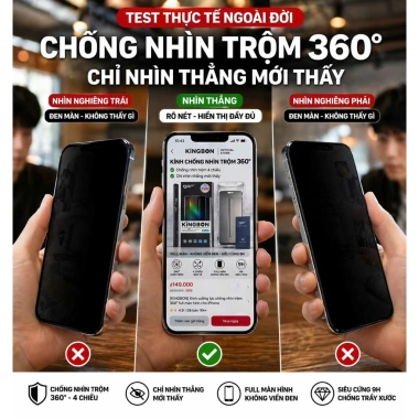 Kính iPhone Full Màn Hình Không Viền Đen + Khung Tự Dán Gor - Giá chỉ 119.000₫