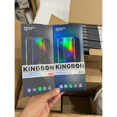 Kính iPhone Full Màn Hình Không Viền Đen + Khung Tự Dán Gor - Giá chỉ 119.000₫